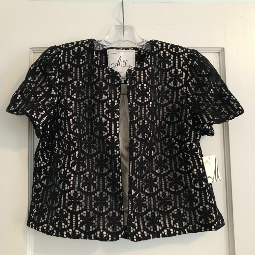 Milly | Black Lace Jacket